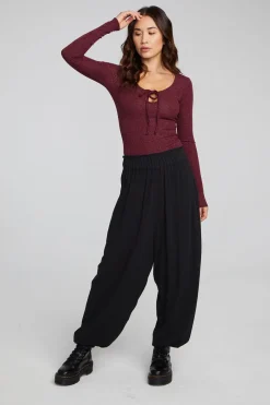 Outlet Chaser Brand Spelly Wine Red Bodysuit