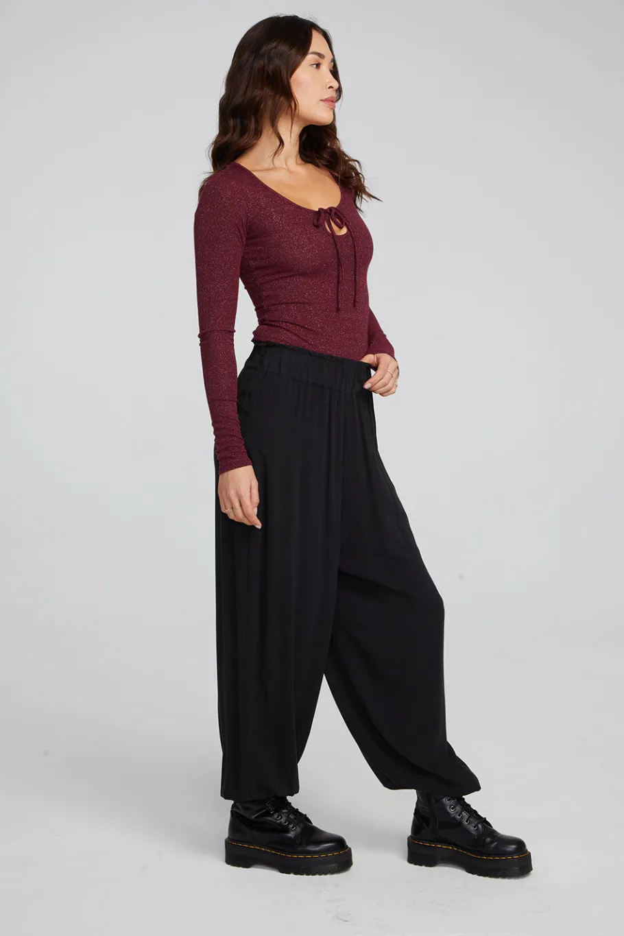 Outlet Chaser Brand Spelly Wine Red Bodysuit