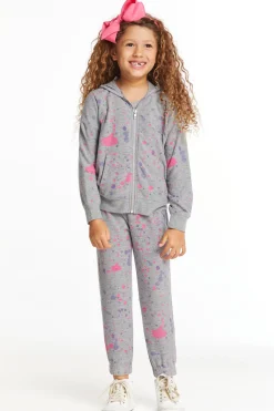 Cheap Chaser Brand Splatter Paint Girls Pants