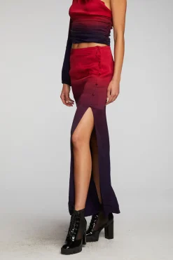 Cheap Chaser Brand Stretch Silky Woven Midi Skirt
