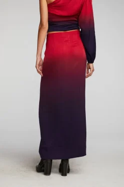 Cheap Chaser Brand Stretch Silky Woven Midi Skirt