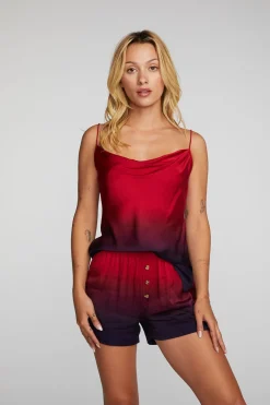 Cheap Chaser Brand Stretch Silky Woven Tank Top