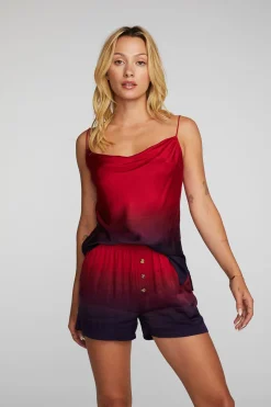 Cheap Chaser Brand Stretch Silky Woven Tank Top