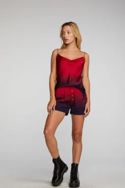 Cheap Chaser Brand Stretch Silky Woven Tank Top