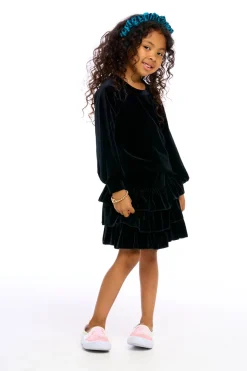 Shop Chaser Brand Stretch Velvet Blouson Sleeve Raglan