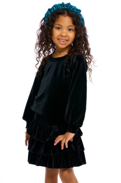 Shop Chaser Brand Stretch Velvet Blouson Sleeve Raglan