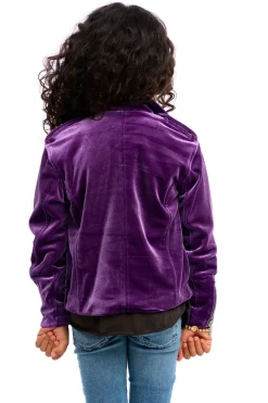Discount Chaser Brand Stretch Velvet Moto Jacket