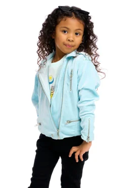 Sale Chaser Brand Stretch Velvet Moto Jacket