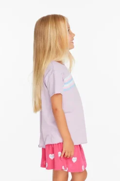 Cheap Chaser Brand Stripe Heart Tee