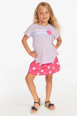 Cheap Chaser Brand Stripe Hearts Girls Skort