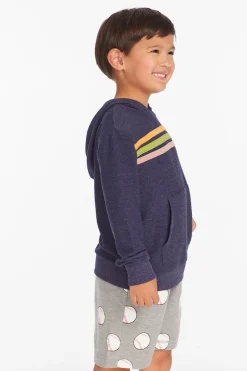 New Chaser Brand Striped Sapphire Boys Pullover Hoodie