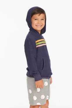 New Chaser Brand Striped Sapphire Boys Pullover Hoodie