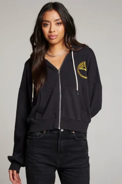 Hot Chaser Brand Sun Records Studded Elvis Zip Up Hoodie
