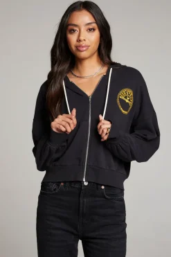 Hot Chaser Brand Sun Records Studded Elvis Zip Up Hoodie