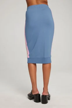 Flash Sale Chaser Brand Sundance Vintage Blue Midi Skirt