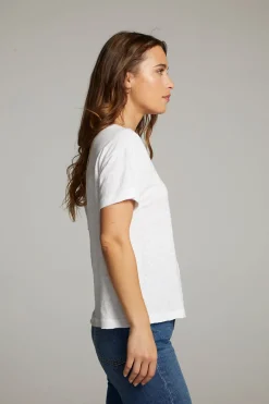 Cheap Chaser Brand Sunshine White Scoop Neck Tee