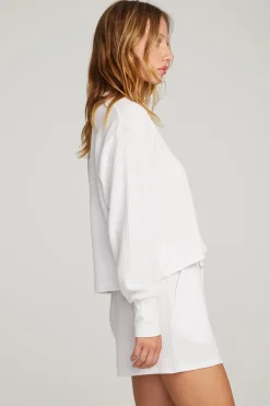 Best Sale Chaser Brand Thayne White Long Sleeve