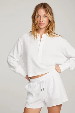 Best Sale Chaser Brand Thayne White Long Sleeve