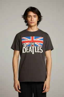 Clearance Chaser Brand The Beatles Union Jack Crew Neck Tee