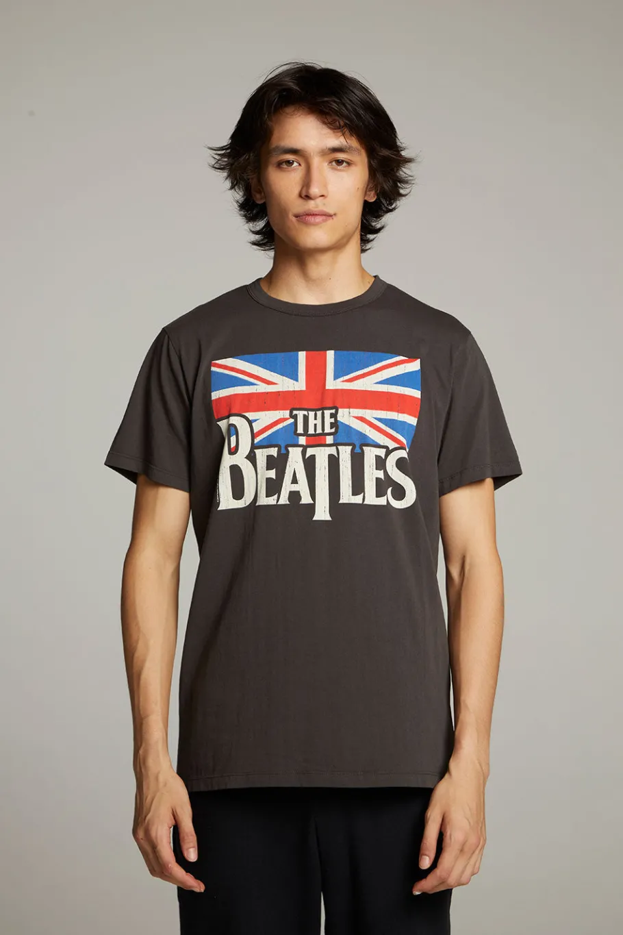 Clearance Chaser Brand The Beatles Union Jack Crew Neck Tee
