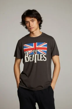 Clearance Chaser Brand The Beatles Union Jack Crew Neck Tee