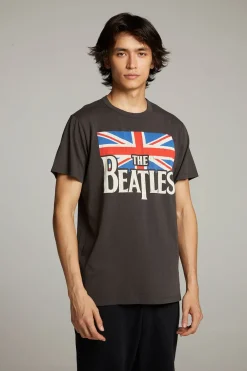 Clearance Chaser Brand The Beatles Union Jack Crew Neck Tee