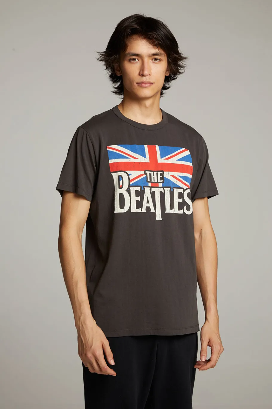 Clearance Chaser Brand The Beatles Union Jack Crew Neck Tee