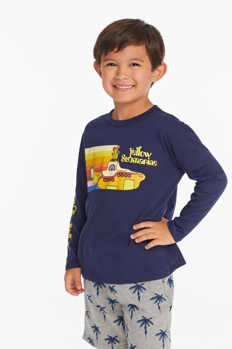 Discount Chaser Brand The Beatles Yellow Submarine Boys Long Sleeve Tee