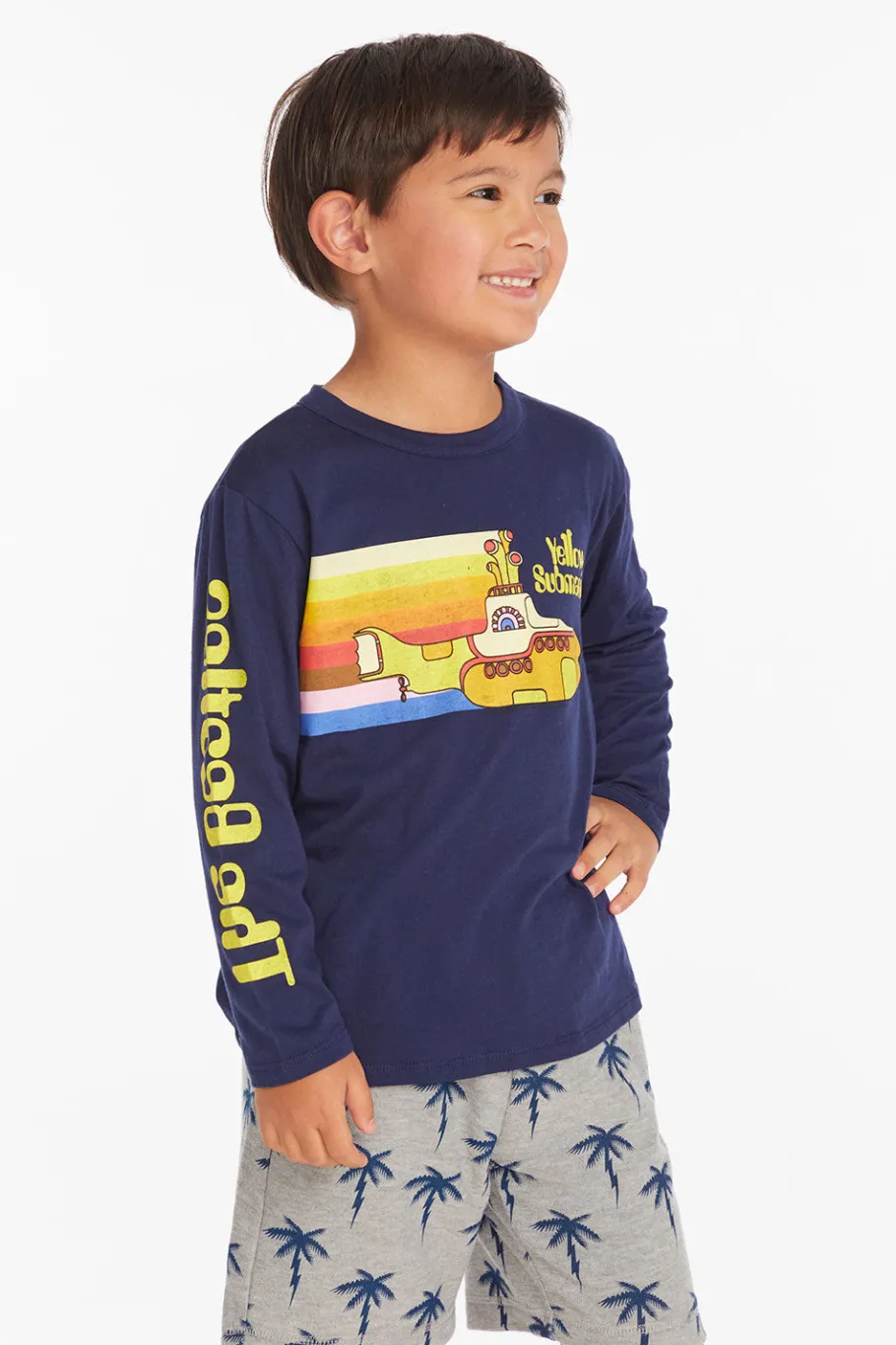 Discount Chaser Brand The Beatles Yellow Submarine Boys Long Sleeve Tee