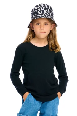 Outlet Chaser Brand Thermal Long Sleeve Crew Neck Shirttail Tee With Kanga Pocket