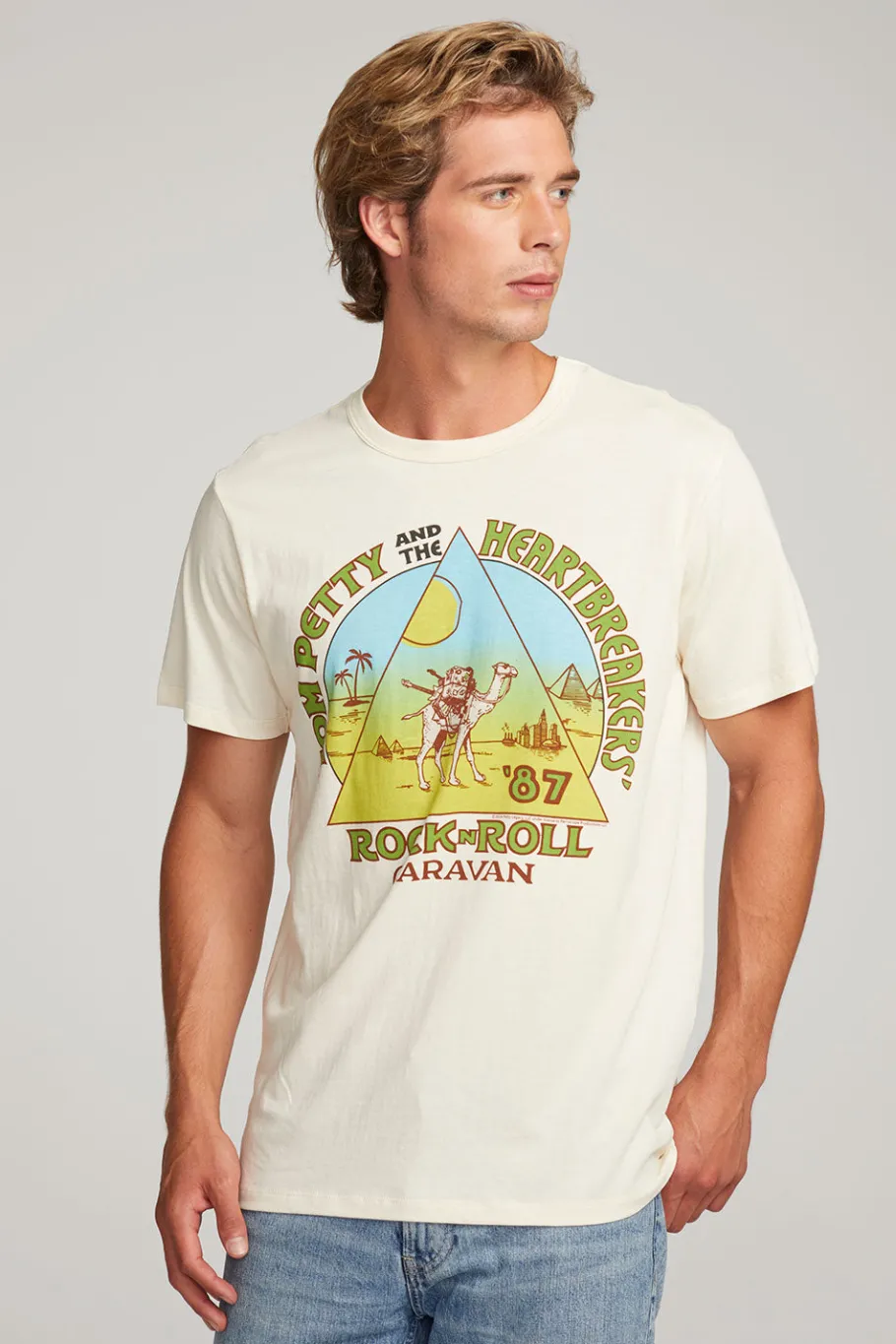 Cheap Chaser Brand Tom Petty Rock'n'Roll Caravan Mens Tee