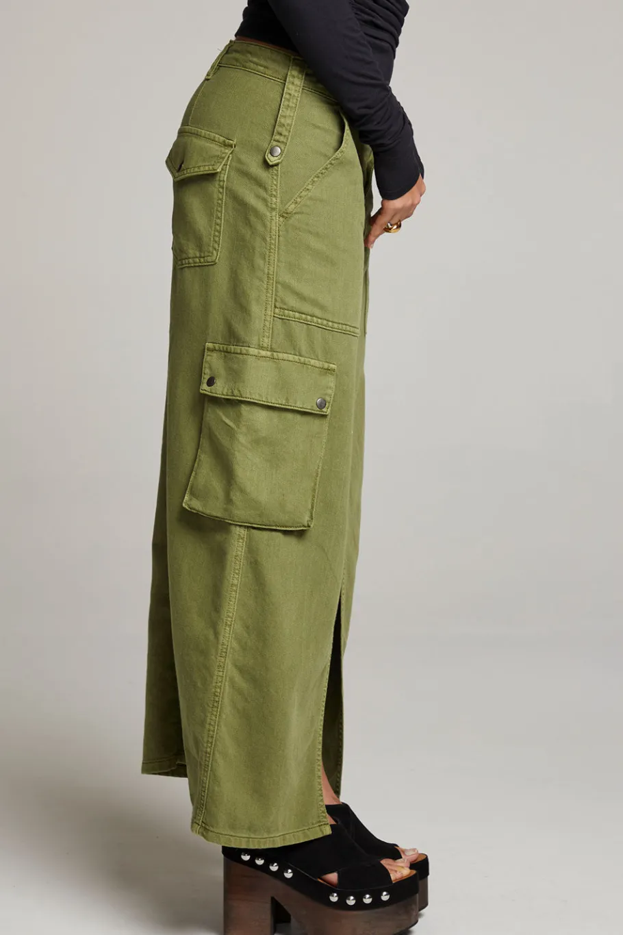 Clearance Chaser Brand Tri Sphagnum Maxi Skirt