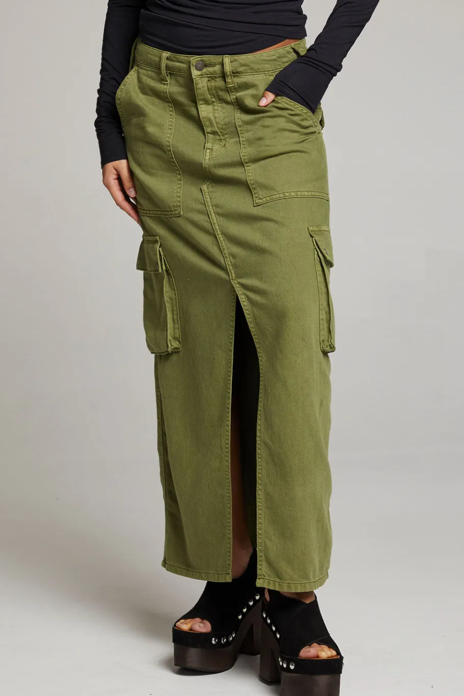 Clearance Chaser Brand Tri Sphagnum Maxi Skirt