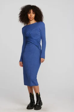 Shop Chaser Brand Triblend Corset Wrap Midi Dress