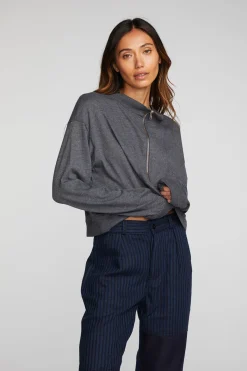 Cheap Chaser Brand Triblend Half Zip Pullover With Rib