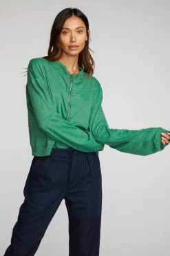 Store Chaser Brand Triblend Half Zip Pullover With Rib