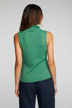 Fashion Chaser Brand Triblend Rib Knit Button Down Tank