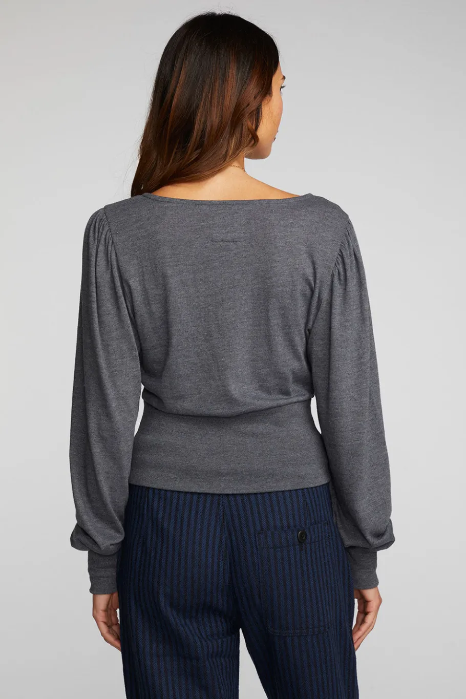Cheap Chaser Brand Triblend V-neck Long Sleeve Blouse