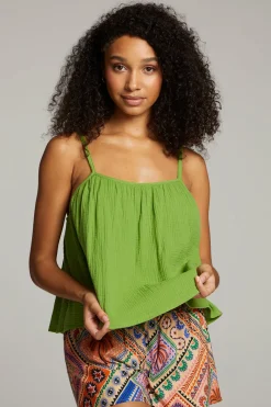 Cheap Chaser Brand Tropical Piquant Green Top
