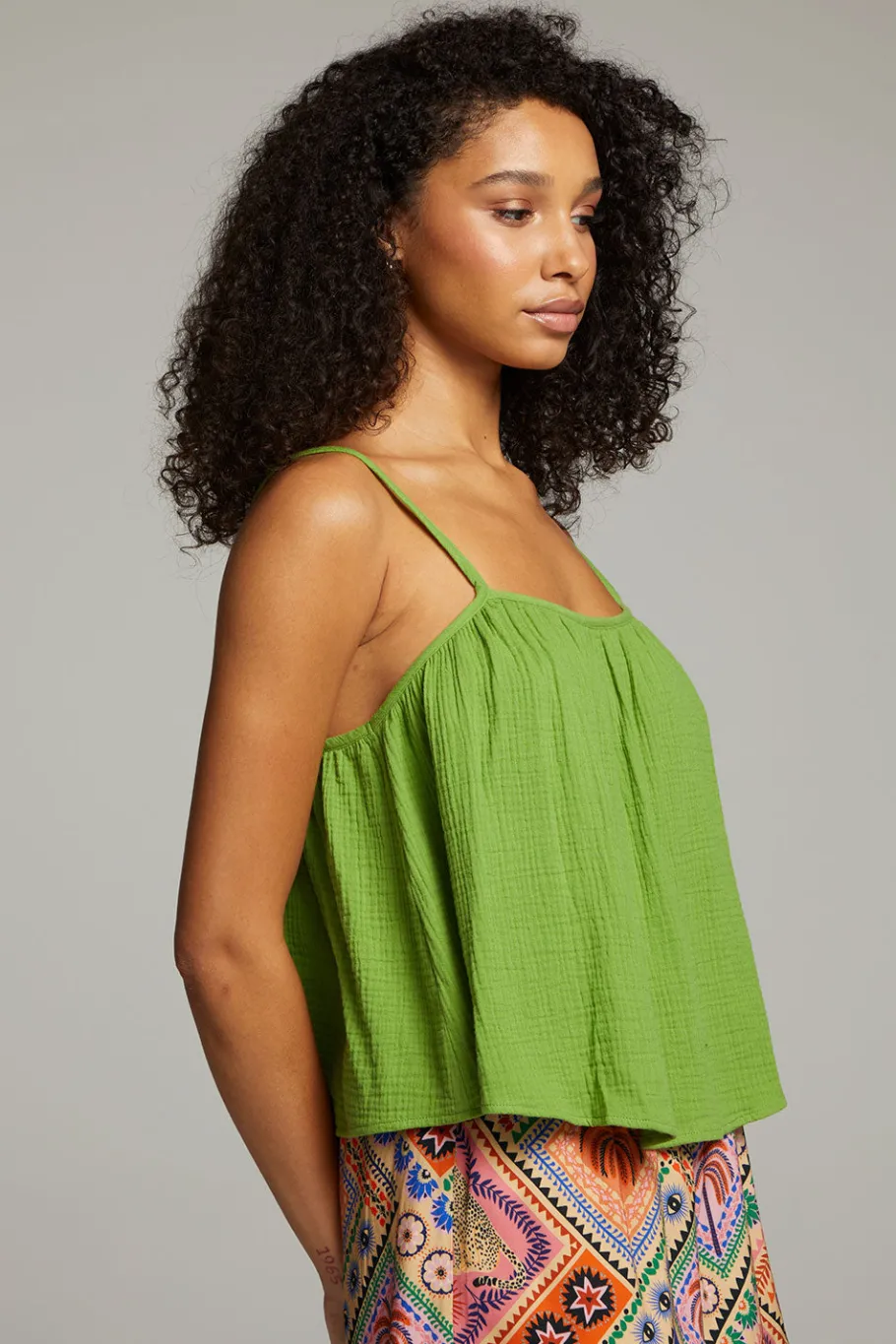 Cheap Chaser Brand Tropical Piquant Green Top