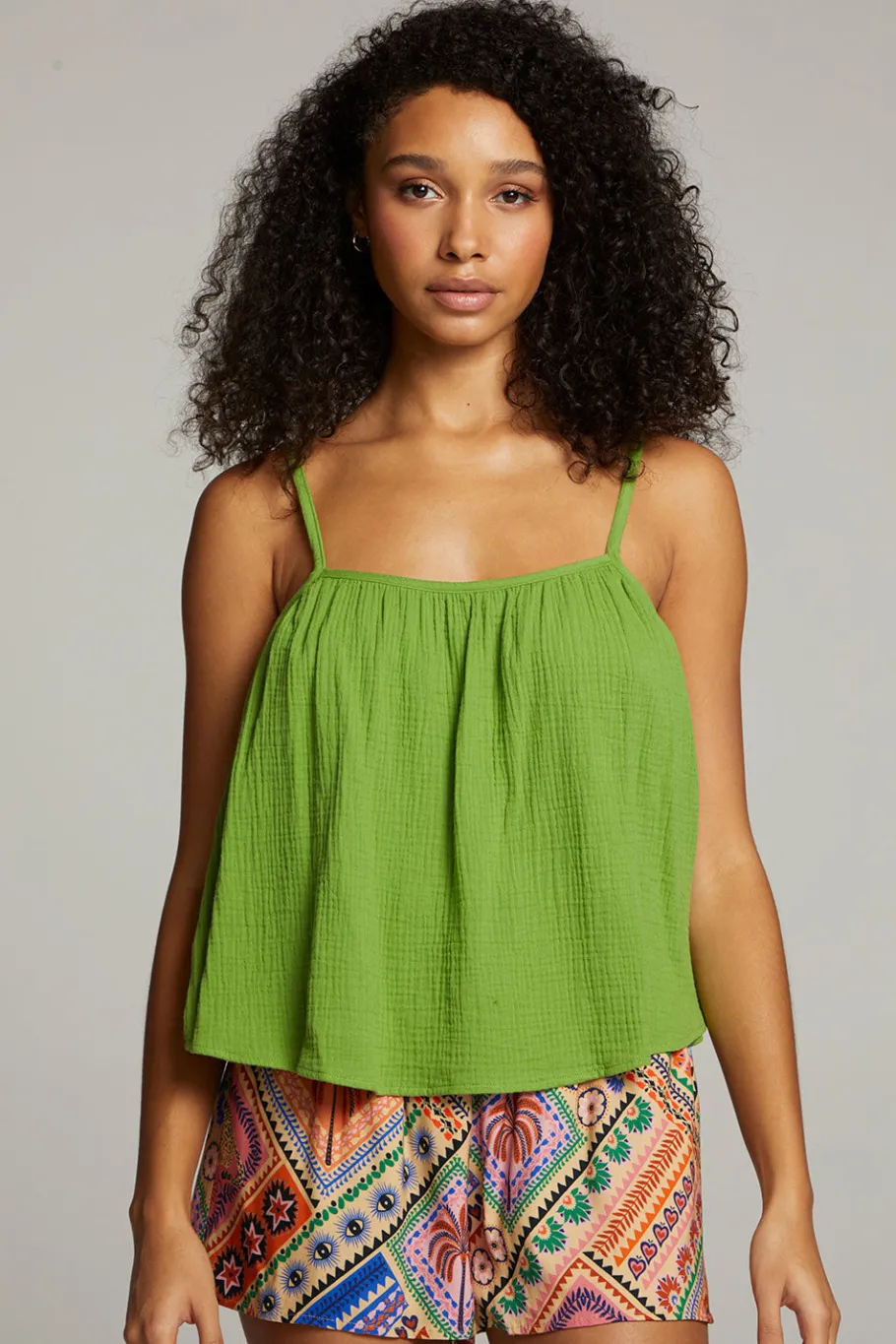 Cheap Chaser Brand Tropical Piquant Green Top