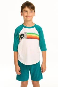Store Chaser Brand Turntable Rainbow Recycled Vintage Jersey Baseball Tee