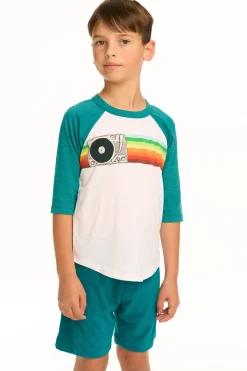 Store Chaser Brand Turntable Rainbow Recycled Vintage Jersey Baseball Tee
