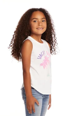 Hot Chaser Brand Vacay Vibes Girls Vintage Jersey Shirttail Muscle