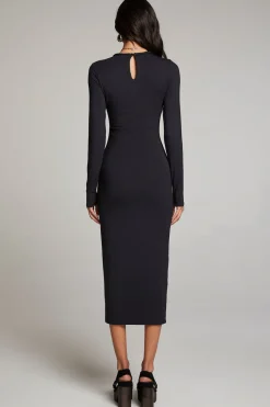 Shop Chaser Brand Vedaa Licorice Midi Dress