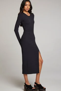 Shop Chaser Brand Vedaa Licorice Midi Dress