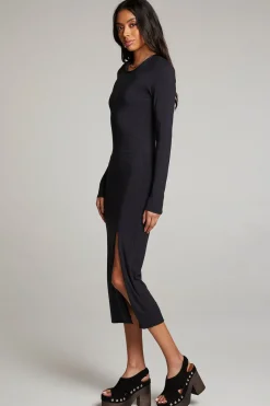 Shop Chaser Brand Vedaa Licorice Midi Dress