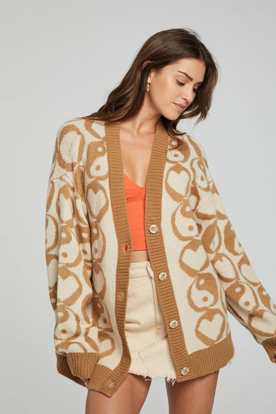 Best Chaser Brand Vibe Cardigan - Latte