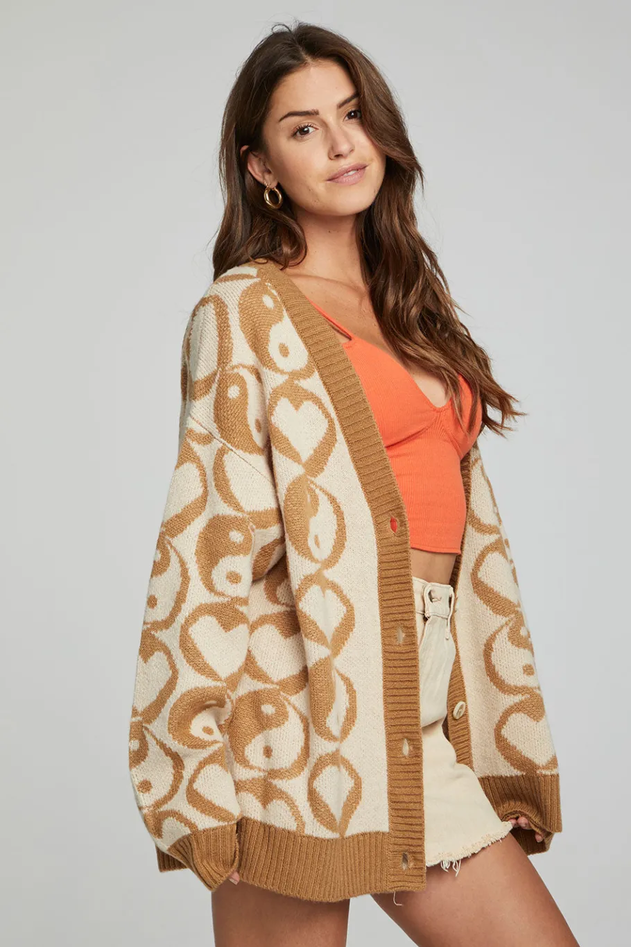 Best Chaser Brand Vibe Cardigan - Latte
