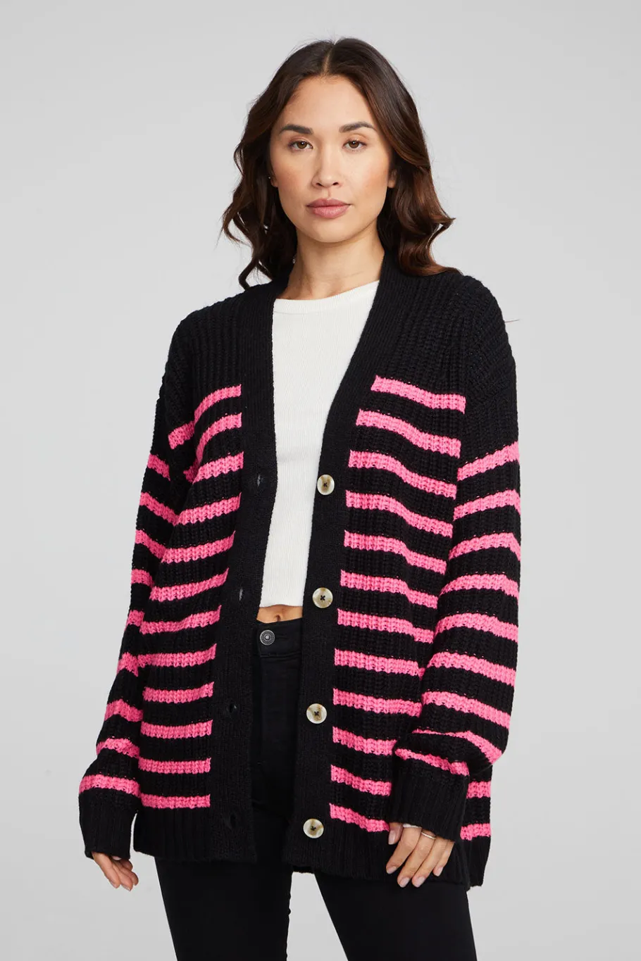 Hot Chaser Brand Vibe Melrose Stripe Cardigan